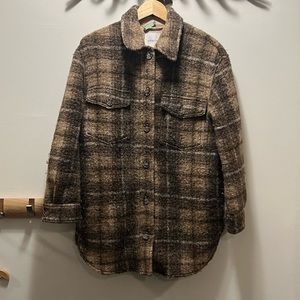 Wilfred Free Ganna Shacket. Brown tones. Wore once, dry cleaned to sell.